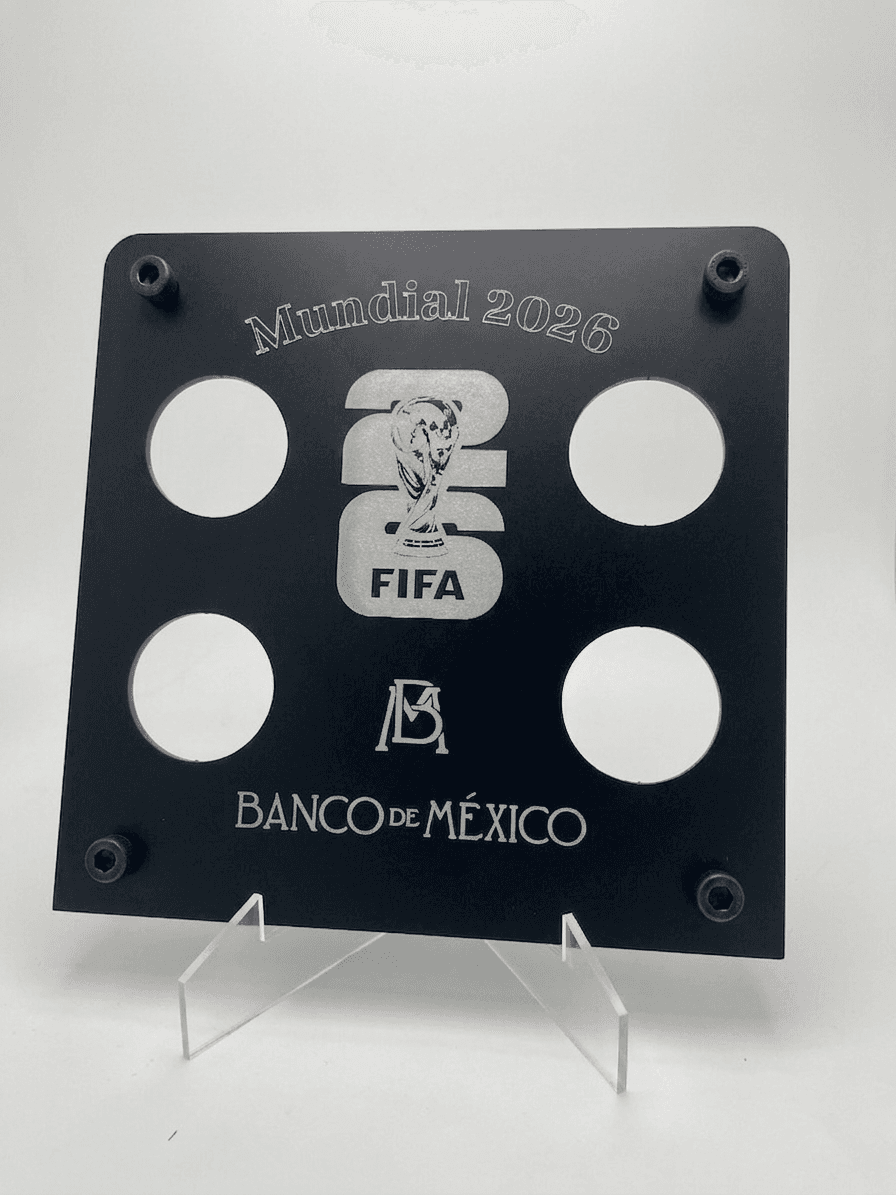 Exhibidor De Monedas Conmemorativas Mundial 2026